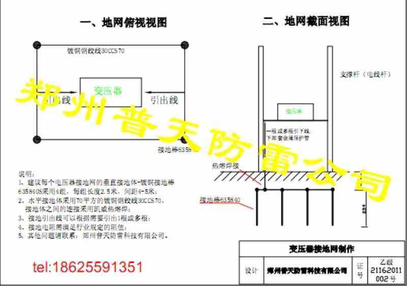 變壓器接地網系統